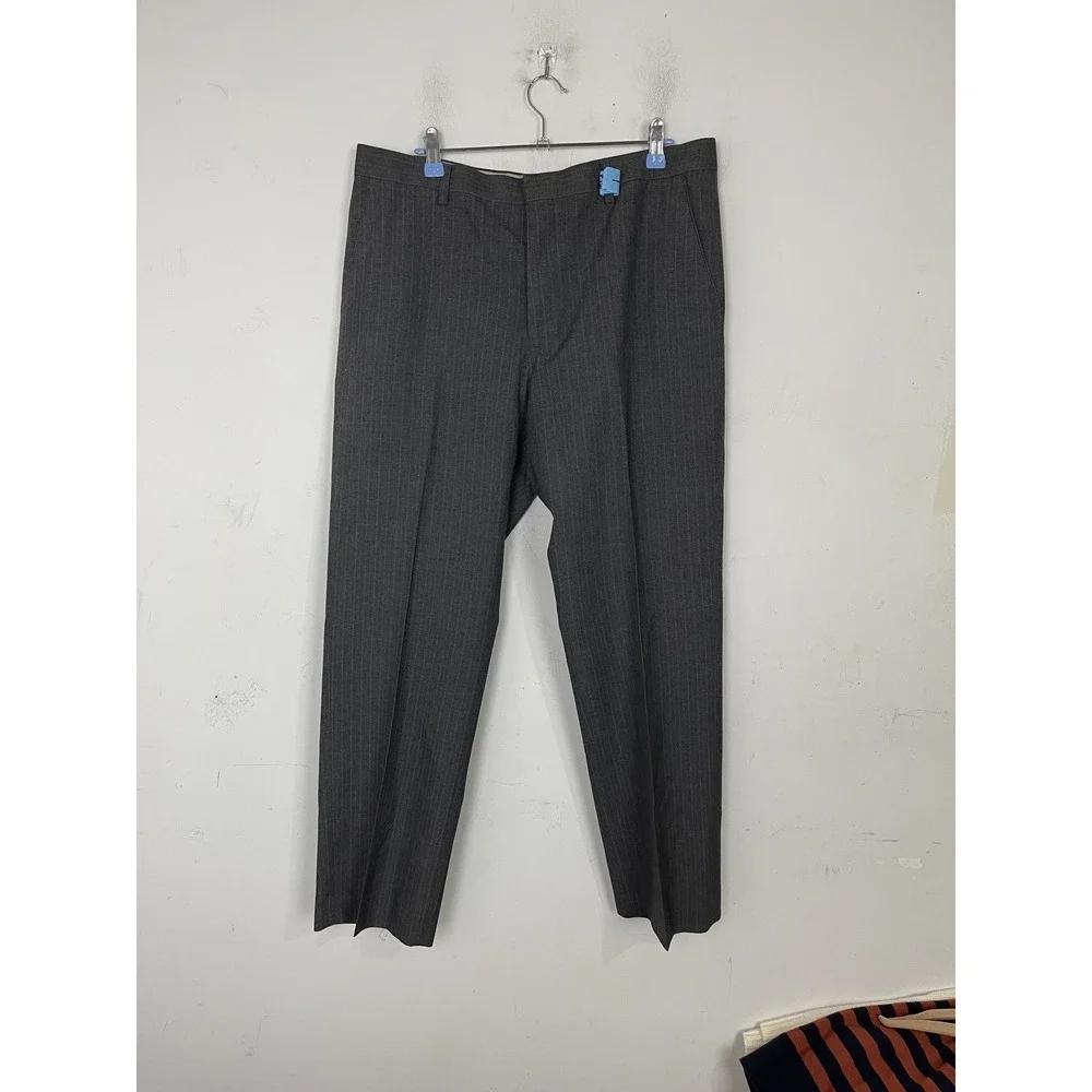 Banana‎ Republic Mens Dress Pants 34x30 Tailored Fit Pinstripe Wool Blend Gray